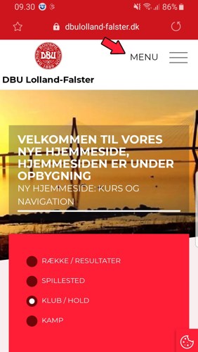 Billede af forside på mobil